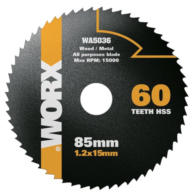 Worx WA5036 sagblad Ø 85 mm, 60 T