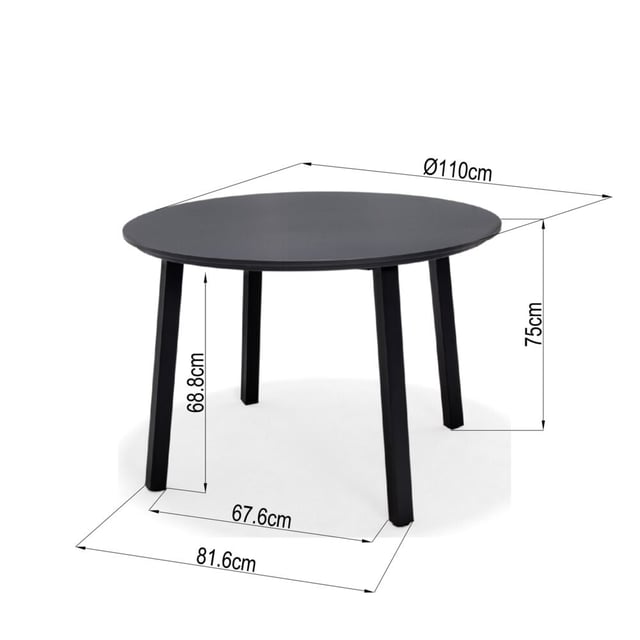 Rav Ø110 cm spisebord