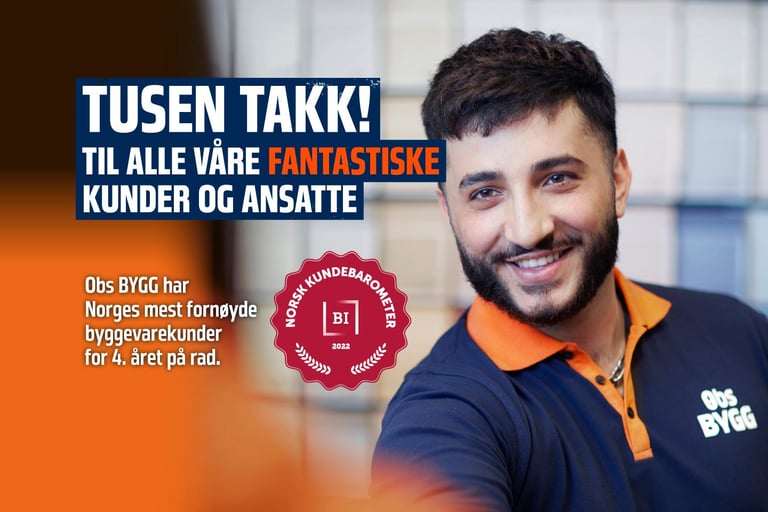 Vi har Norges mest fornøyde kunder - for 4. gang på rad!