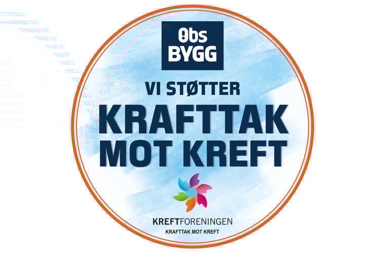 Obs BYGG støtter Krafttak mot kreft