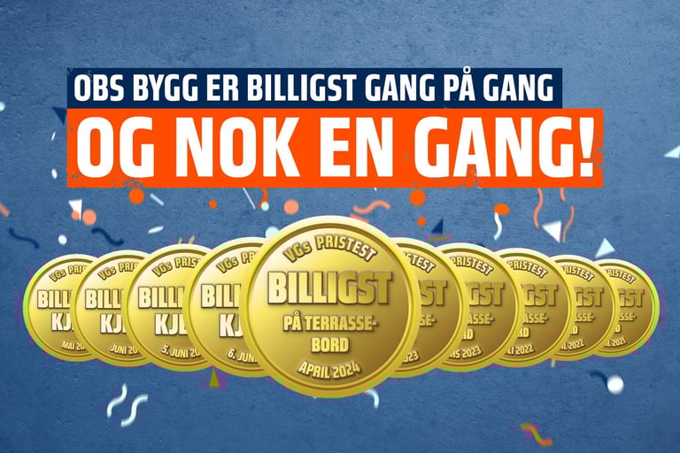 Billigst på terrassebord for 10. gang