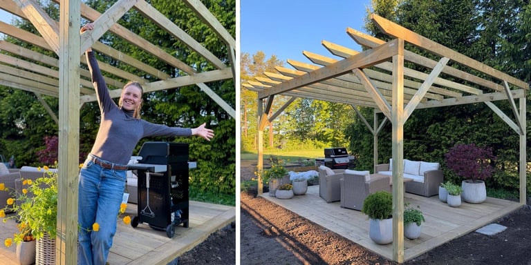 Slik bygger du pergola