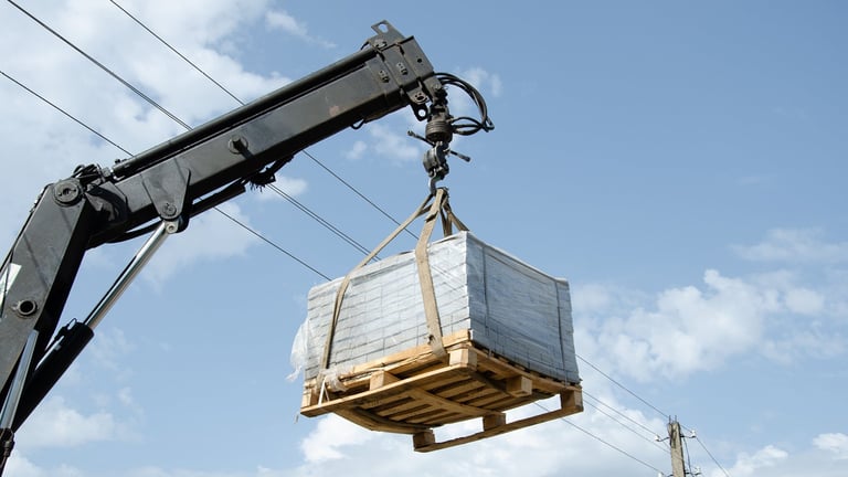 Hjemlevering med kranbil