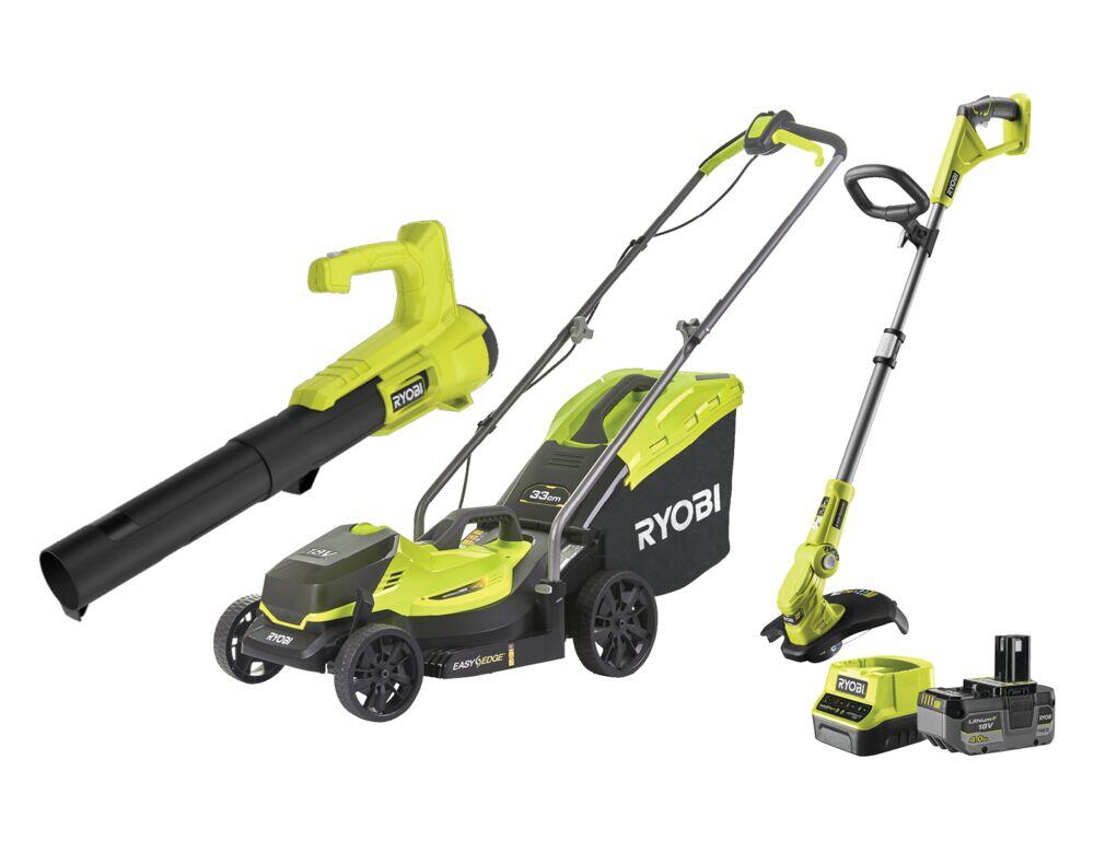 Ryobi 18V ONE+ hagekit med 3 verktøy m/batteri