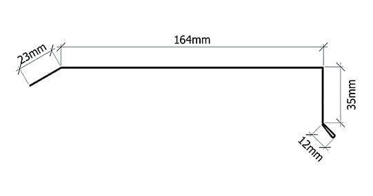 Verform universal 6" sort vindskibeslag