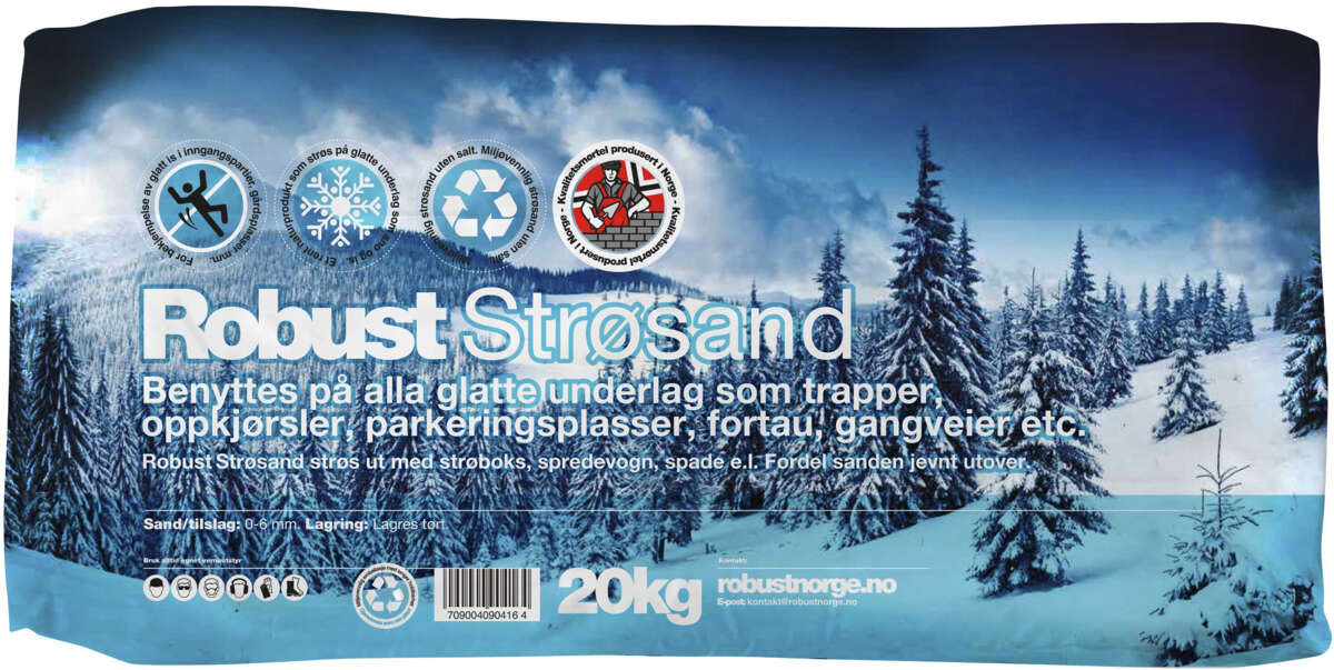 ROBUST STRØSAND 3-6MM 20 KG (NETTO)