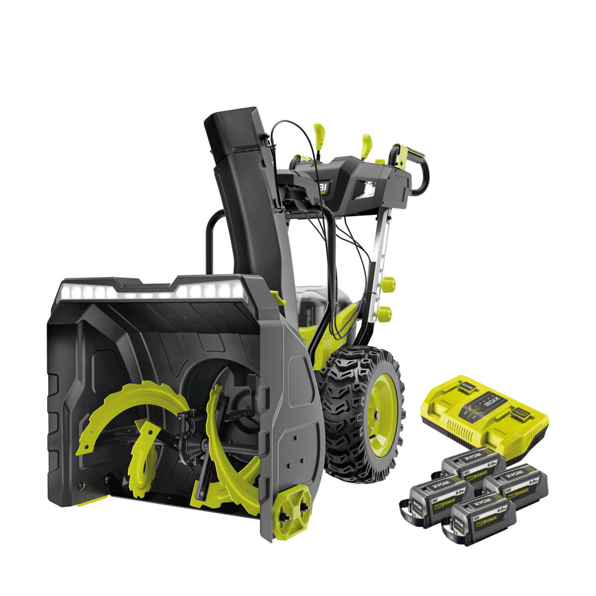 Ryobi Max Power RY36STX61A-460F snøfreser m/4 batterier | Obsbygg.no