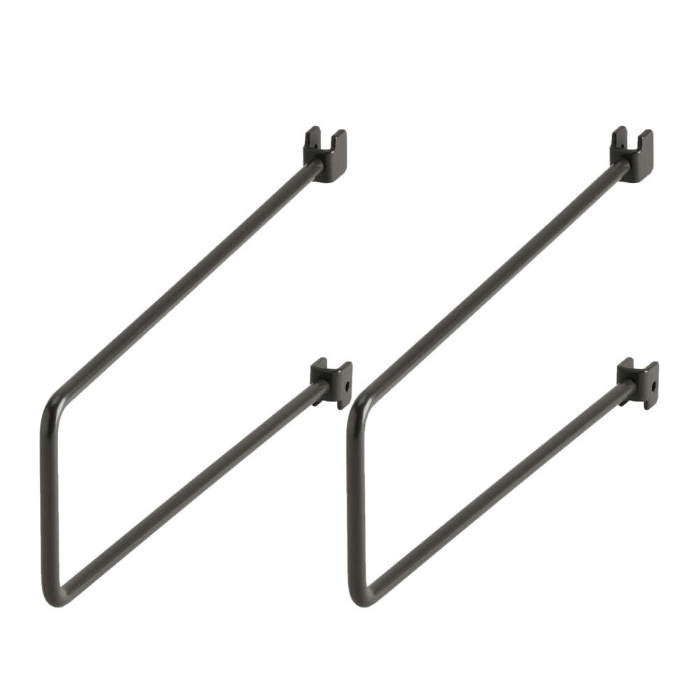 Bokstøtte Elfa for Skinne 250mm 2-pk