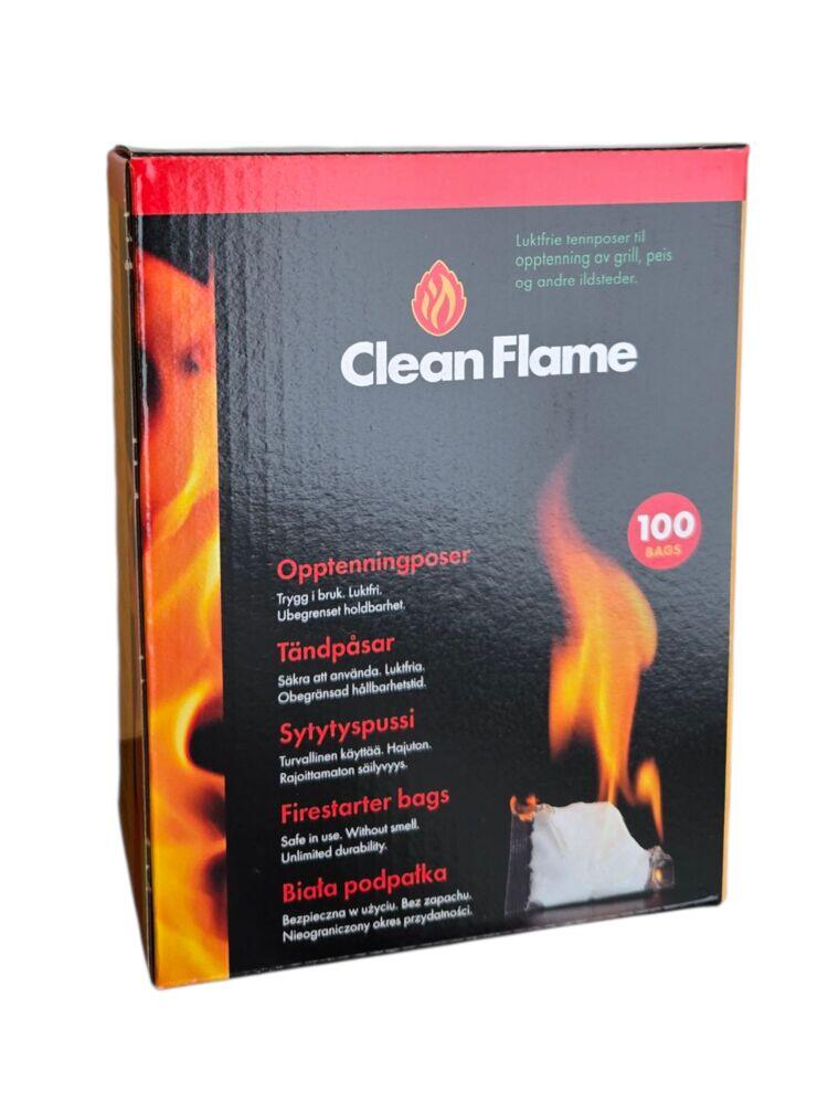 CleanFlame opptenningsposer 100 stk i eske