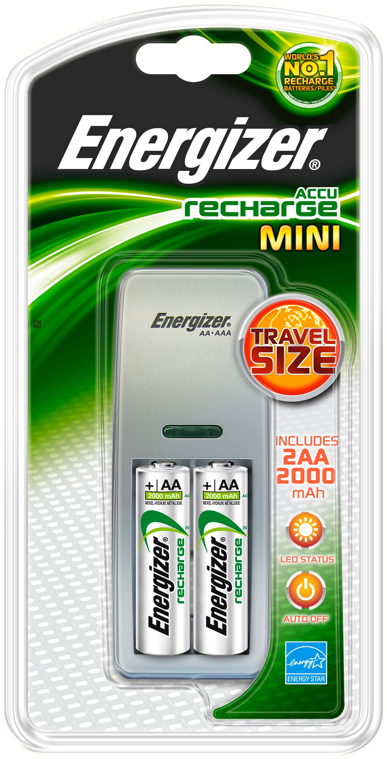 Energizer® batterilader MINI 2AA