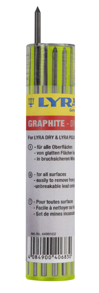 Produkt miniatyrebild Lyra Dry Graphite reservestifter, 12 stk