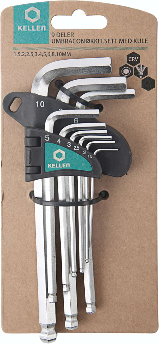値下げ交渉OK（KELO） Kellen sekskantnøkkelsett 9 deler | Obsbygg.no