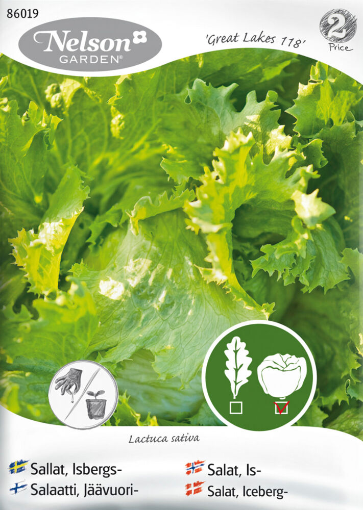 Produkt miniatyrebild Nelson Garden frø Salat, Is-, Great Lakes 118