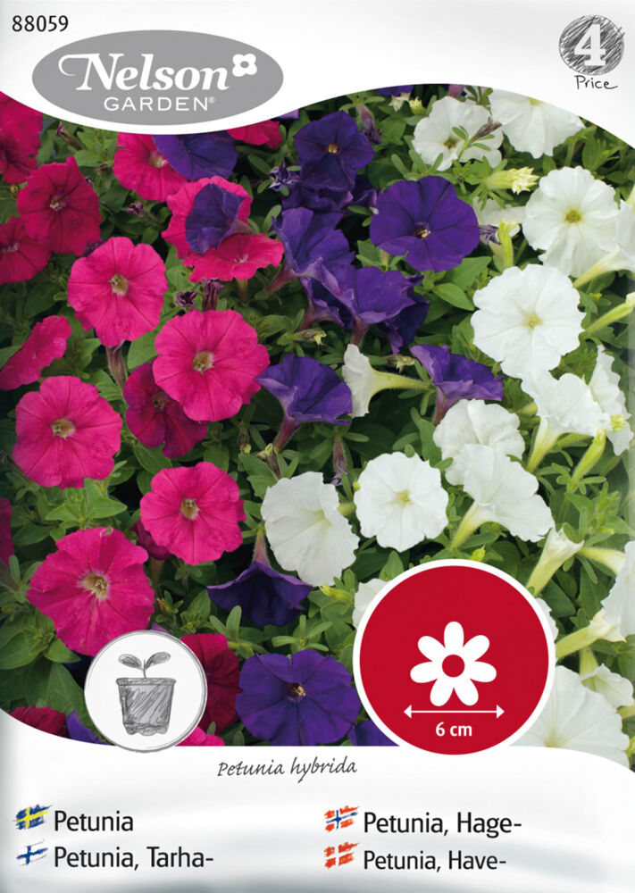Produkt miniatyrebild Nelson Garden frø Petunia, Hage-, bl. farger