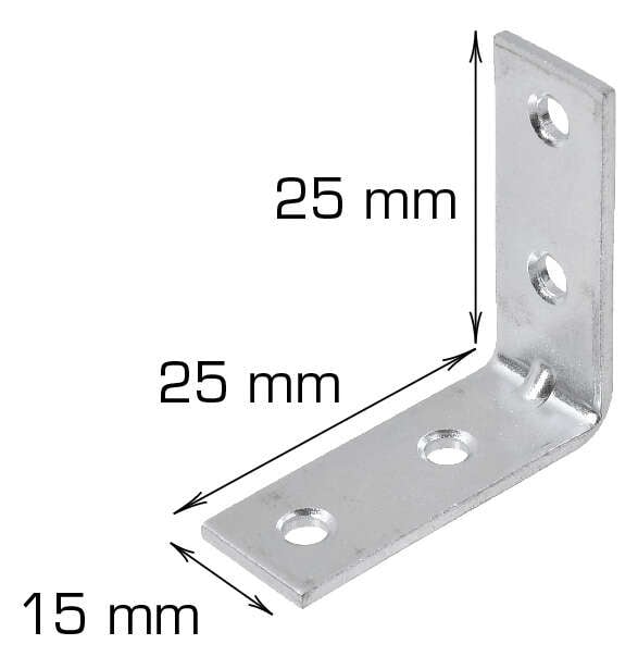 Home>it® vinkelbeslag 25 x 25 x 15 mm elforzinket