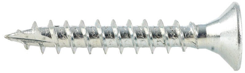 Treskrue T20 senk 4,5x45 à 12 stk. Elektrolytisk forsinket, herdet treskrue med forsenket hode og torx spor. Delgjenget og fiberkutt.