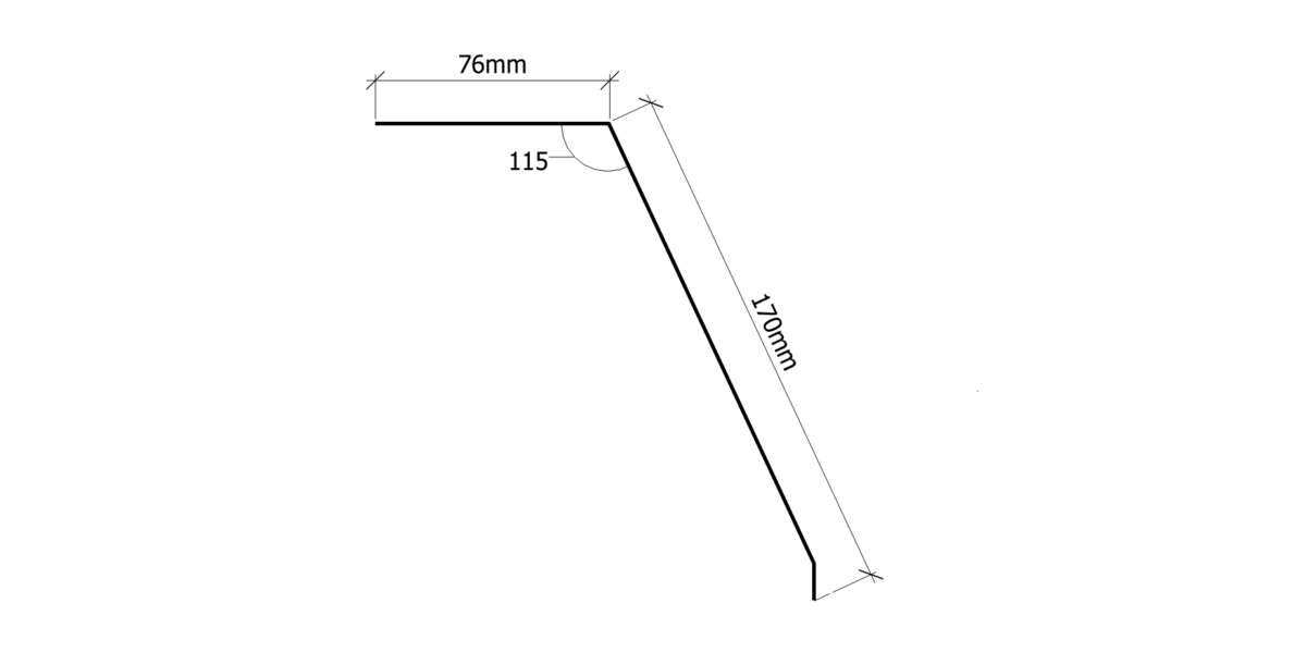 Verform 170 hvit raft-/takfotbeslag