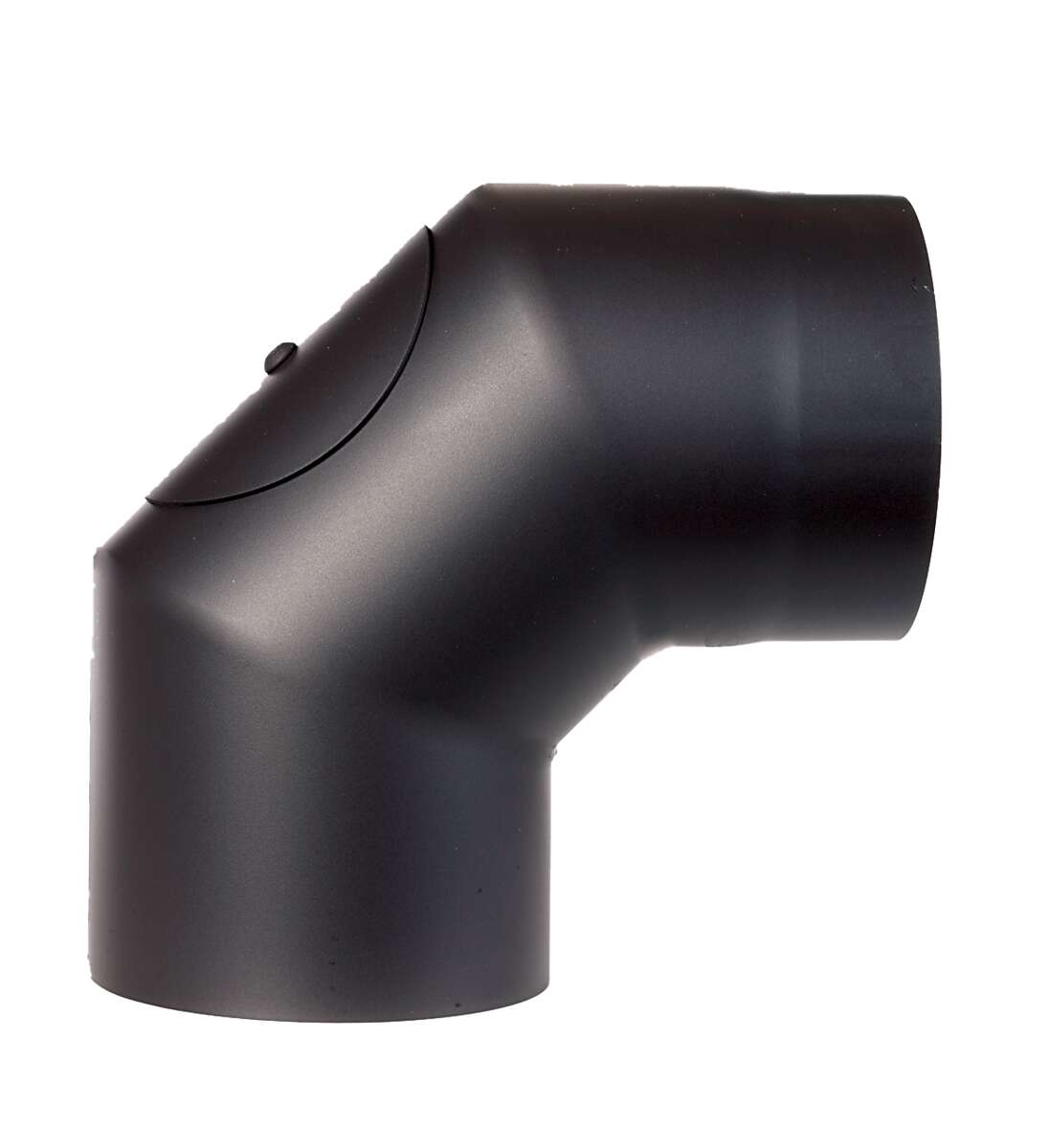 Tolmer røkrør 3-delt bend Ø125x90° med luke