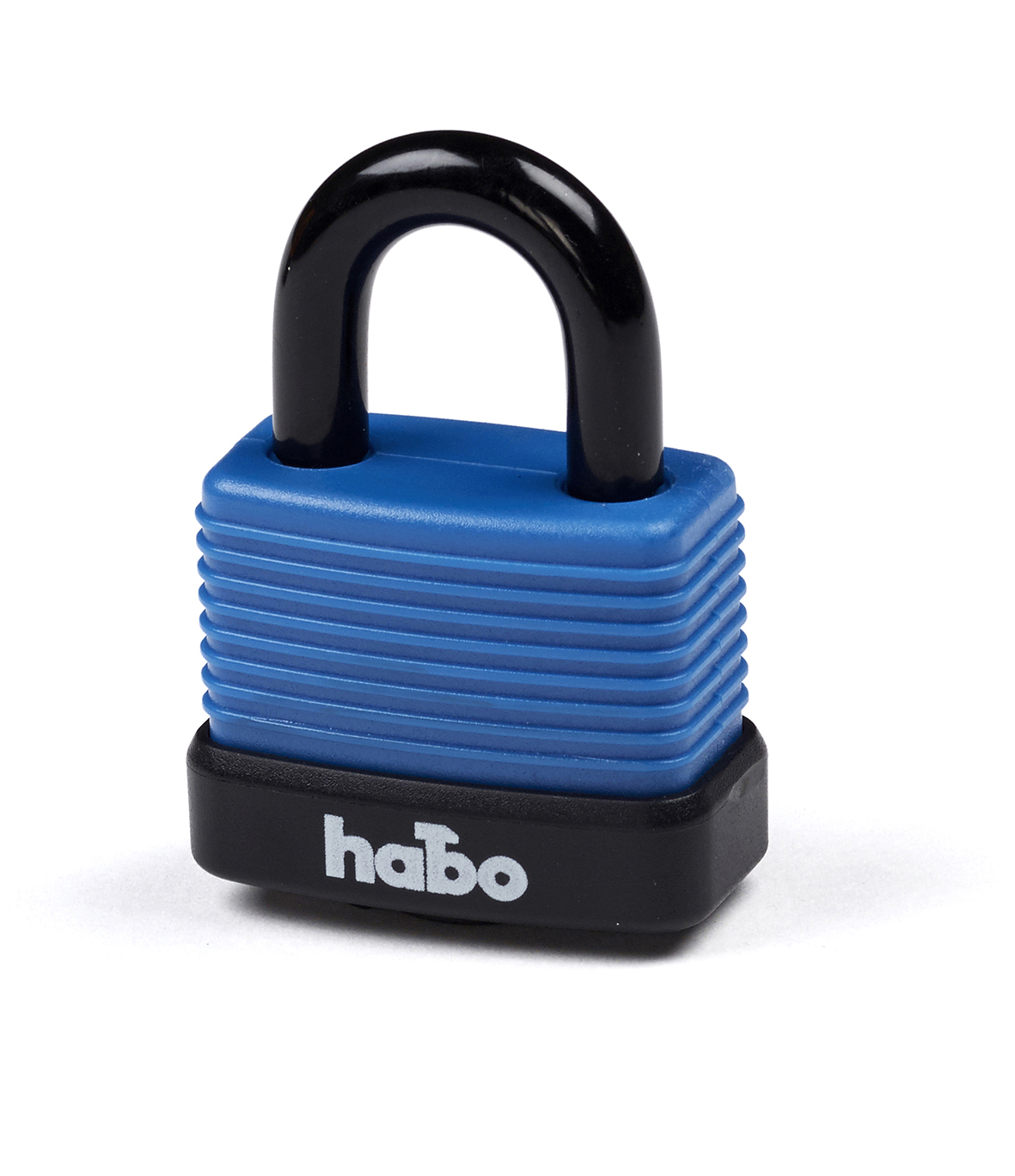 Bilde av Habo Hengelås 704-40 Blå/Sort Hengelås 704-40. Dobbelboltet bøyle Ø8 mm.