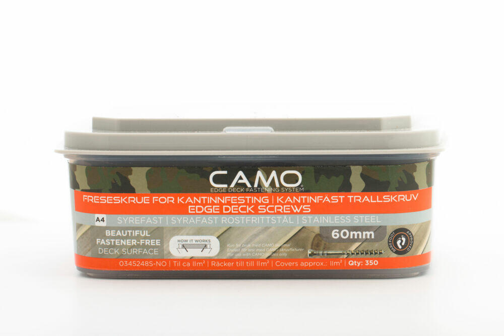 Camo Camo Freseskrue For Kantinnfesting Av Terrassebord. Brukes Kun Med Camo Skrumal. A4 60mm A350 1bits