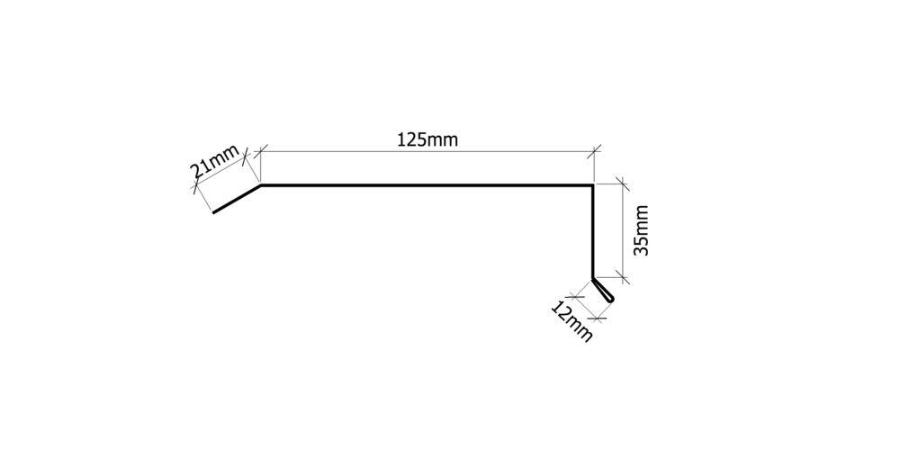Produkt miniatyrebild Vindskibeslag universal 5" aluminium sort