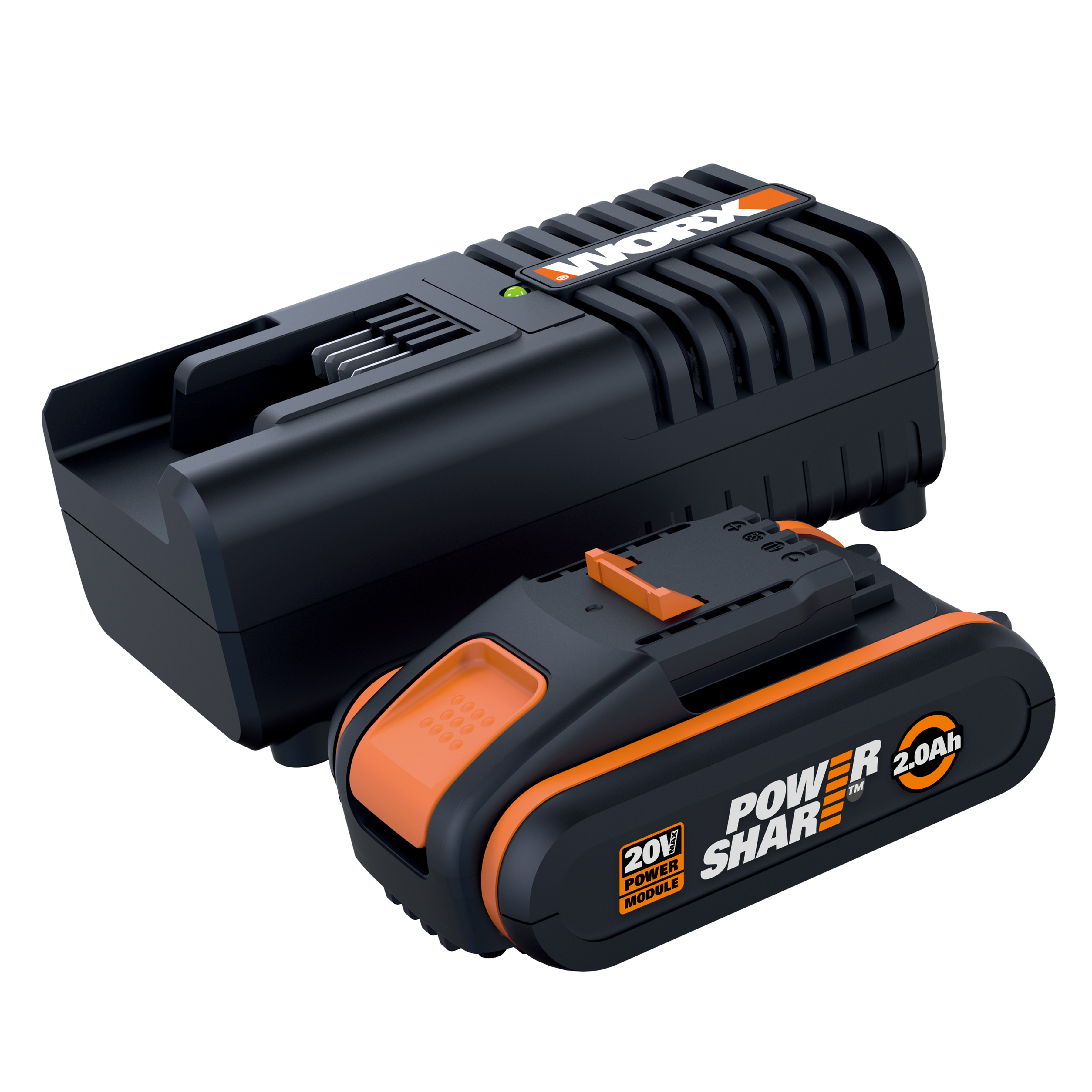 Produkt miniatyrebild Worx 20V batteri og lader