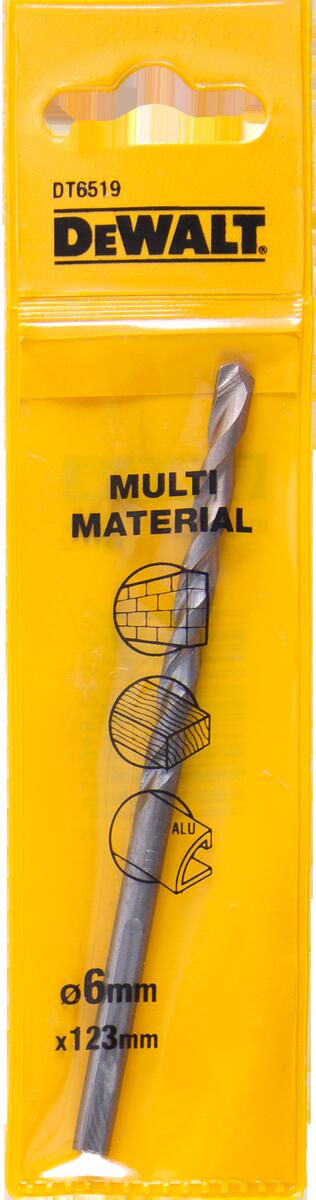DT6519 Universalbor Universalbor DT6519  6x123mm for tre, plast, myk stål og ikke-jernholdige metaller og murverk.