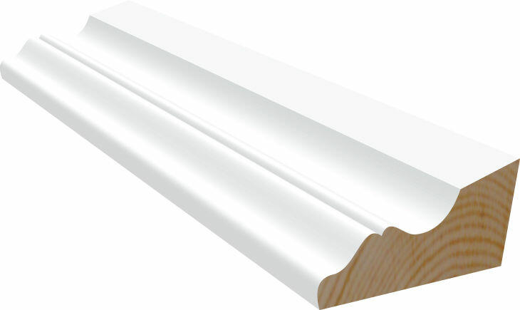 Bilde av 21x44x4400 Taklist Taklist i malt furu som skjuler overgangen mellom tak og vegg.