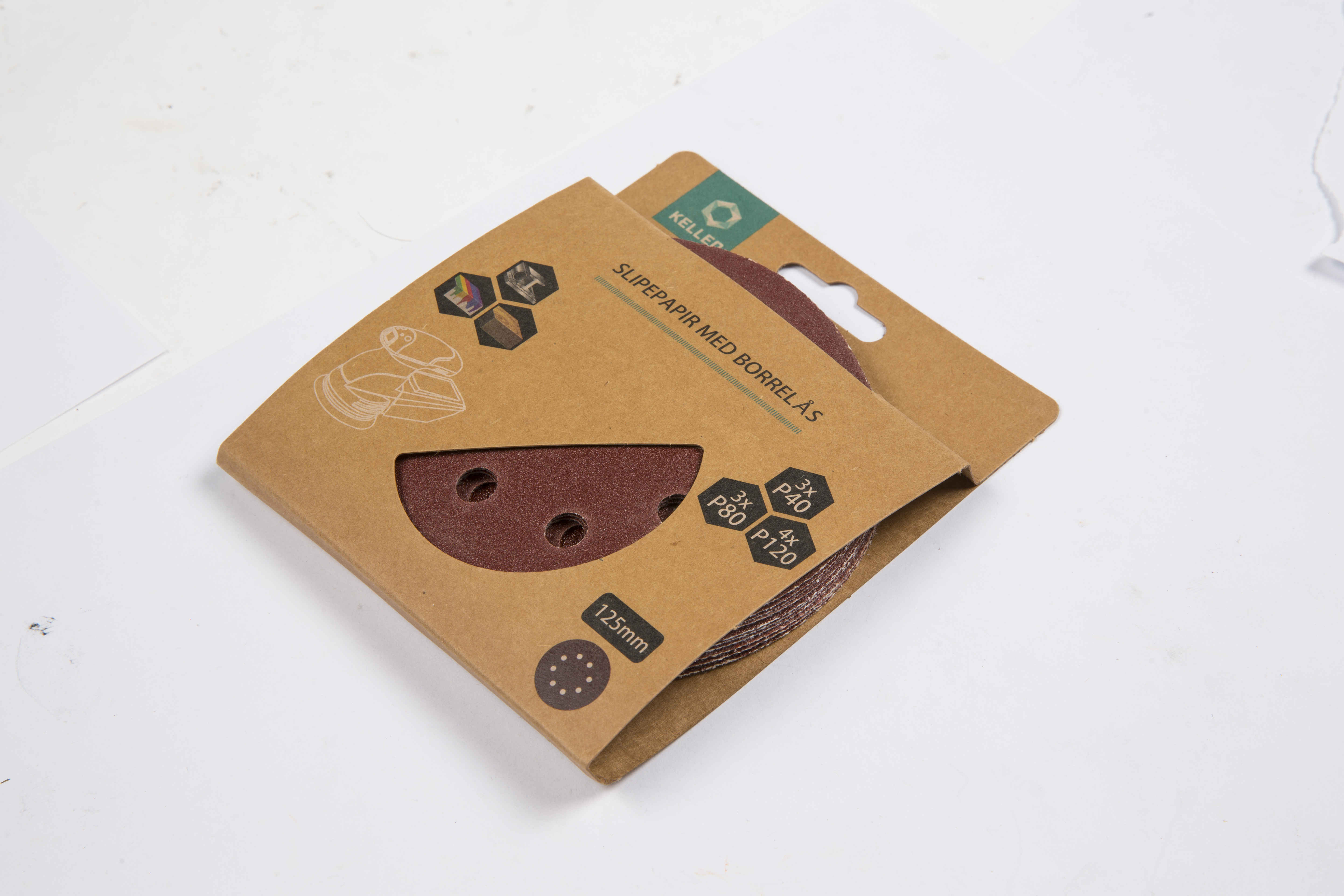 Produkt miniatyrebild Kellen slipepapir 10-pk