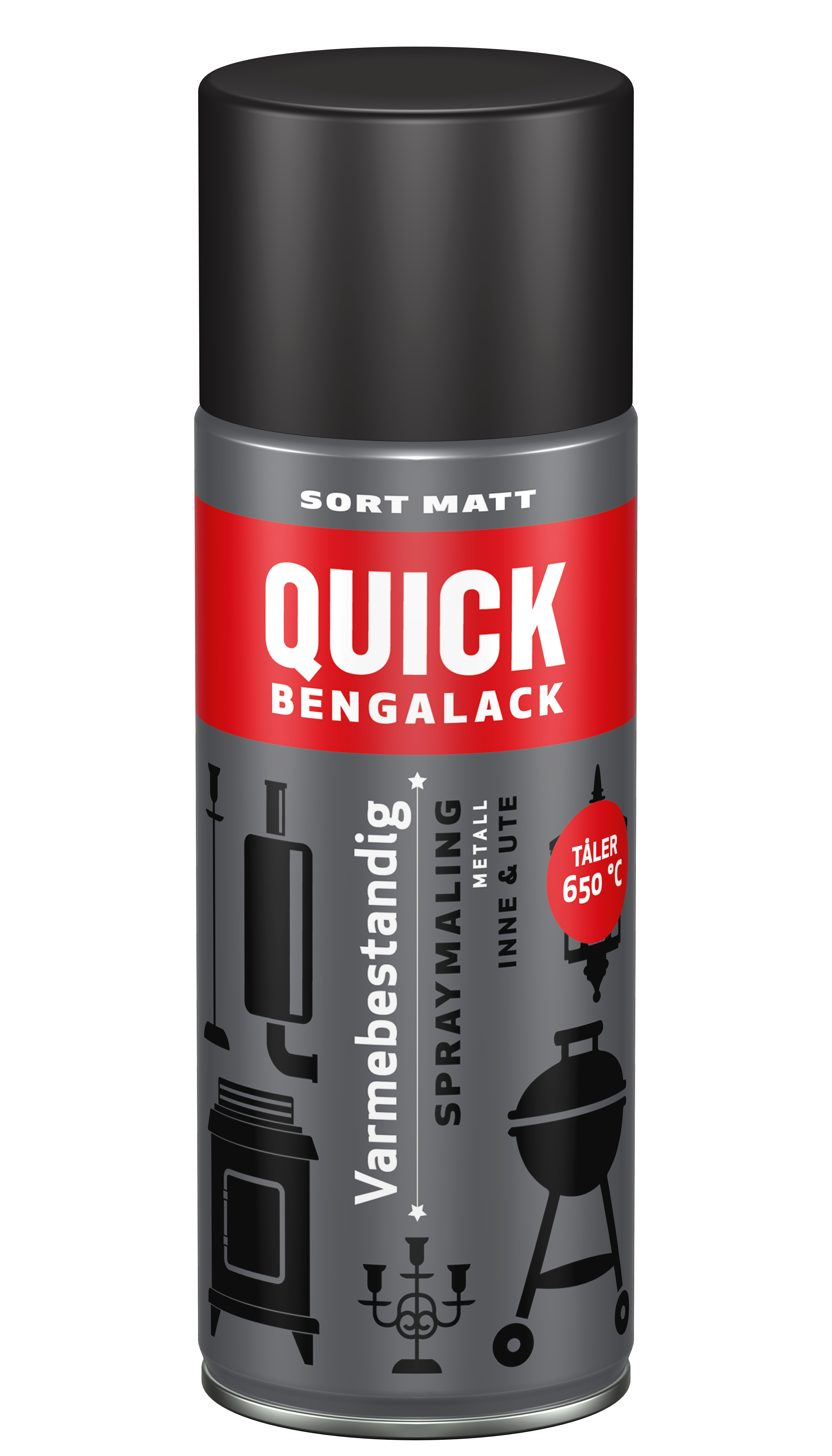 Produkt miniatyrebild Quick Bengalack Varmebestandig spraylakk