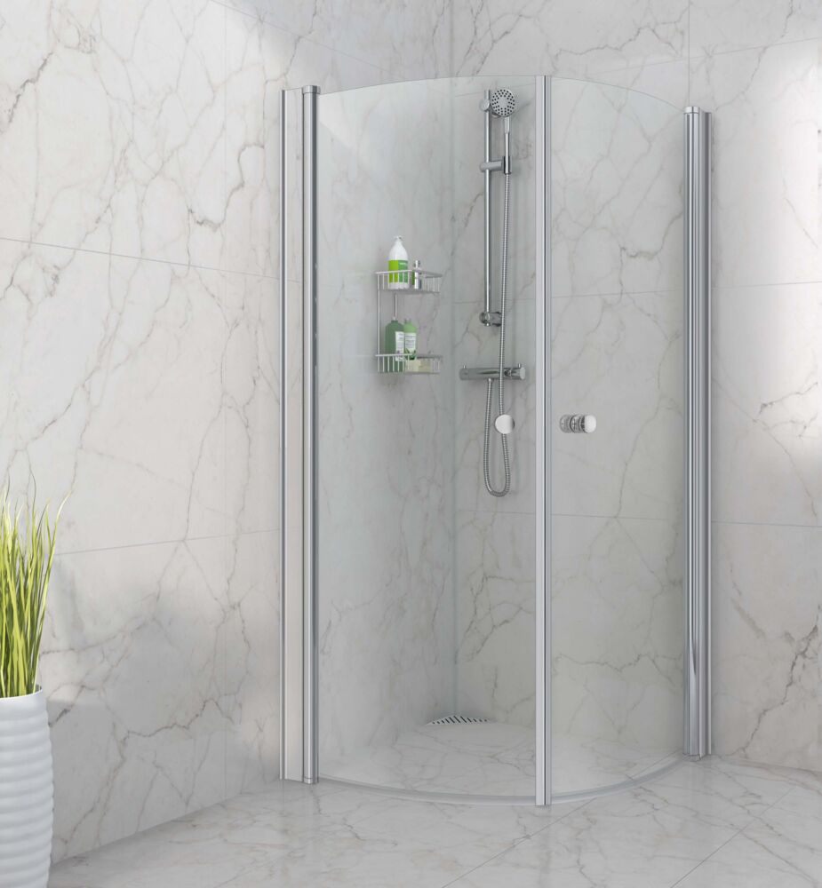 Produkt miniatyrebild Duxa Elegant buede dusjdører 2 stk