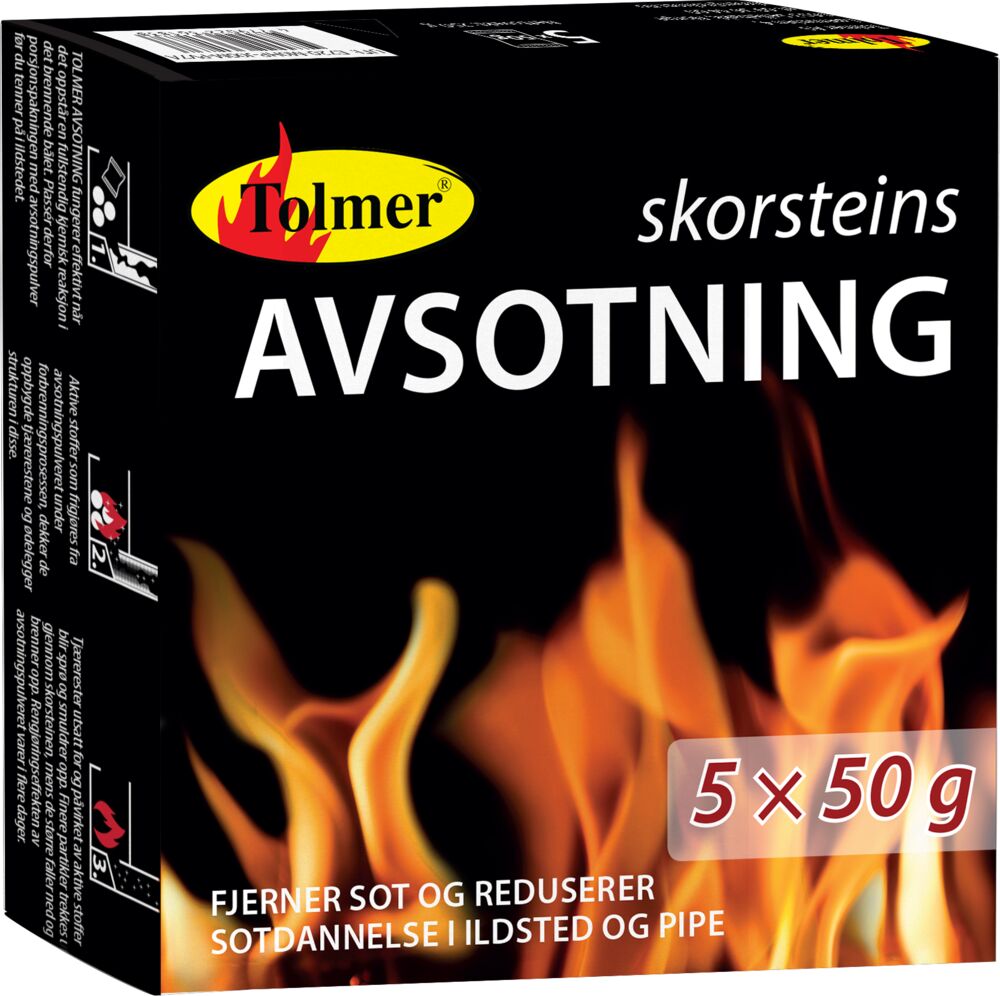 Tolmer skorsteins avsoting 5x50 gr porsjonspk