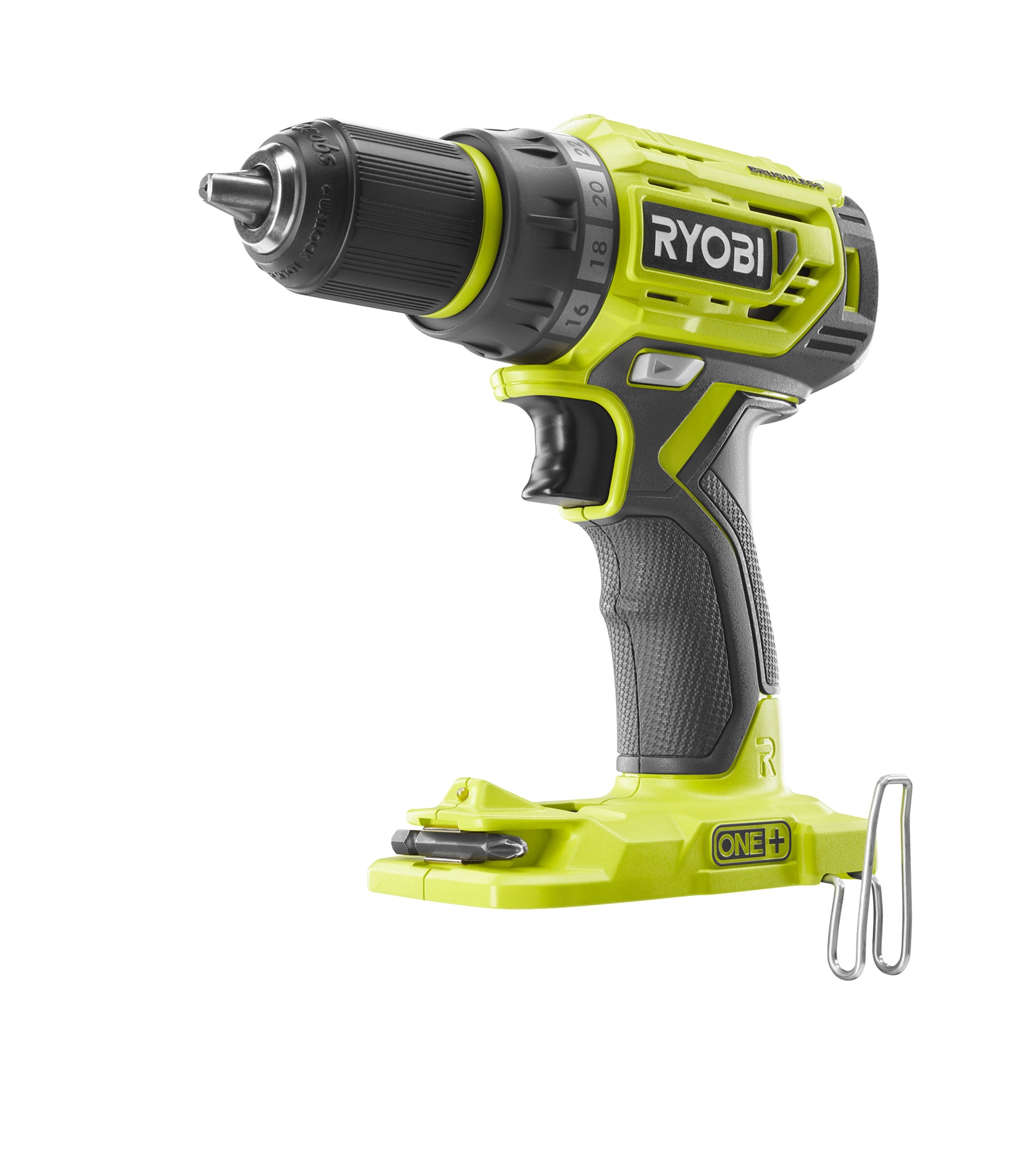 Ryobi R18DD7-0 ONE+ Akku karbonfri bor-/skrutrekker uten batteri (18V)