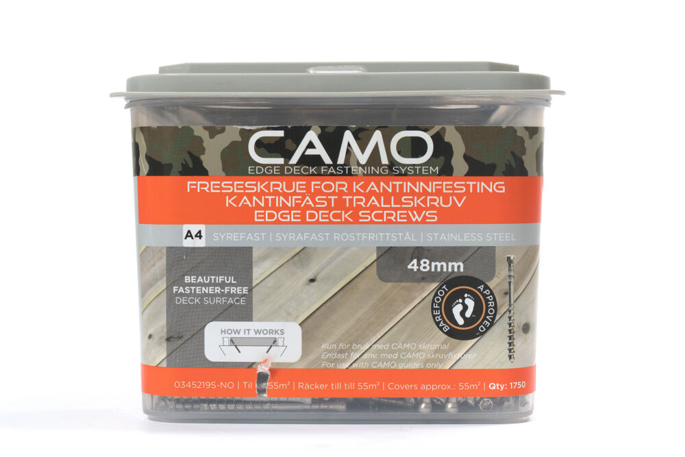 Camo Camo Freseskrue For Kantinnfesting Av Terrassebord. Brukes Kun Med Camo Skrumal. A4 48mm A350 1bits