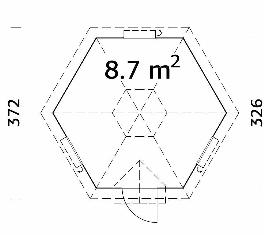 Produkt miniatyrebild Palmako - Eva 8,7 grillhytte