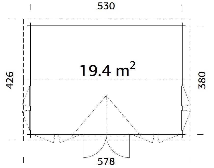 Produkt miniatyrebild Palmako - Claudia 19,4 hagestue