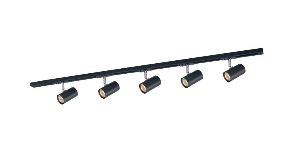 Holly spotskinne 5 lys svart