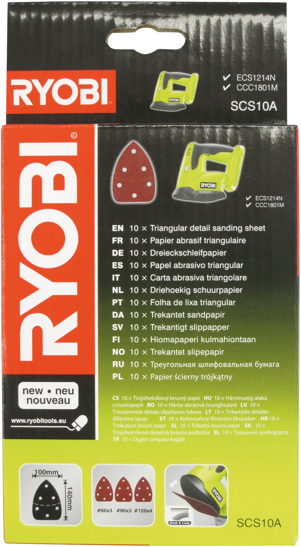 Produkt miniatyrebild Ryobi SCS10A1 slipepapir