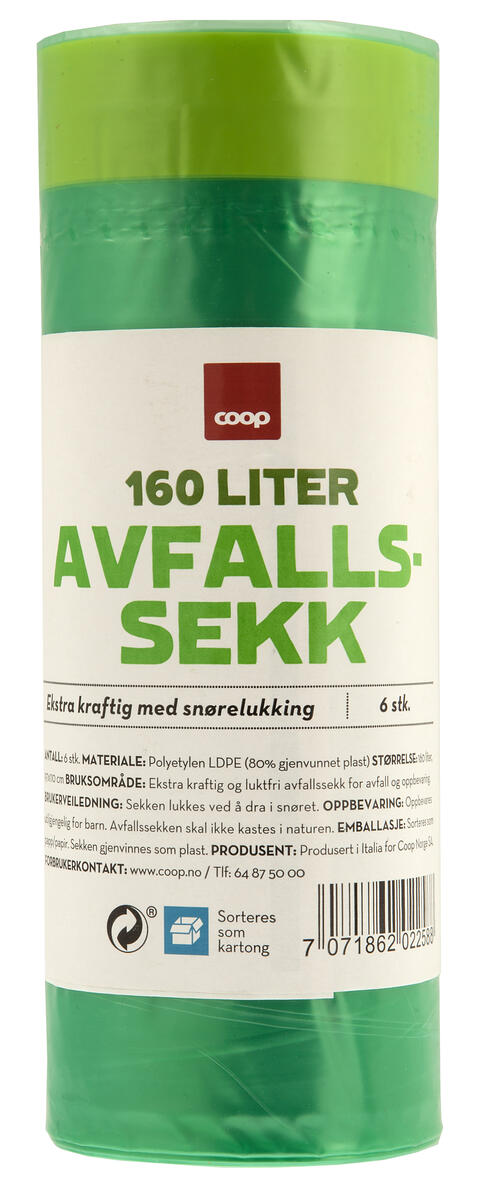 Avfallssekk 160 liter