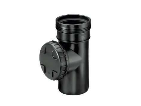 Wafix 110mm sort PP stakerør m/lokk