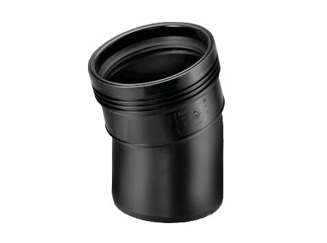 Wafix 110 mm x 15° sort PP bend