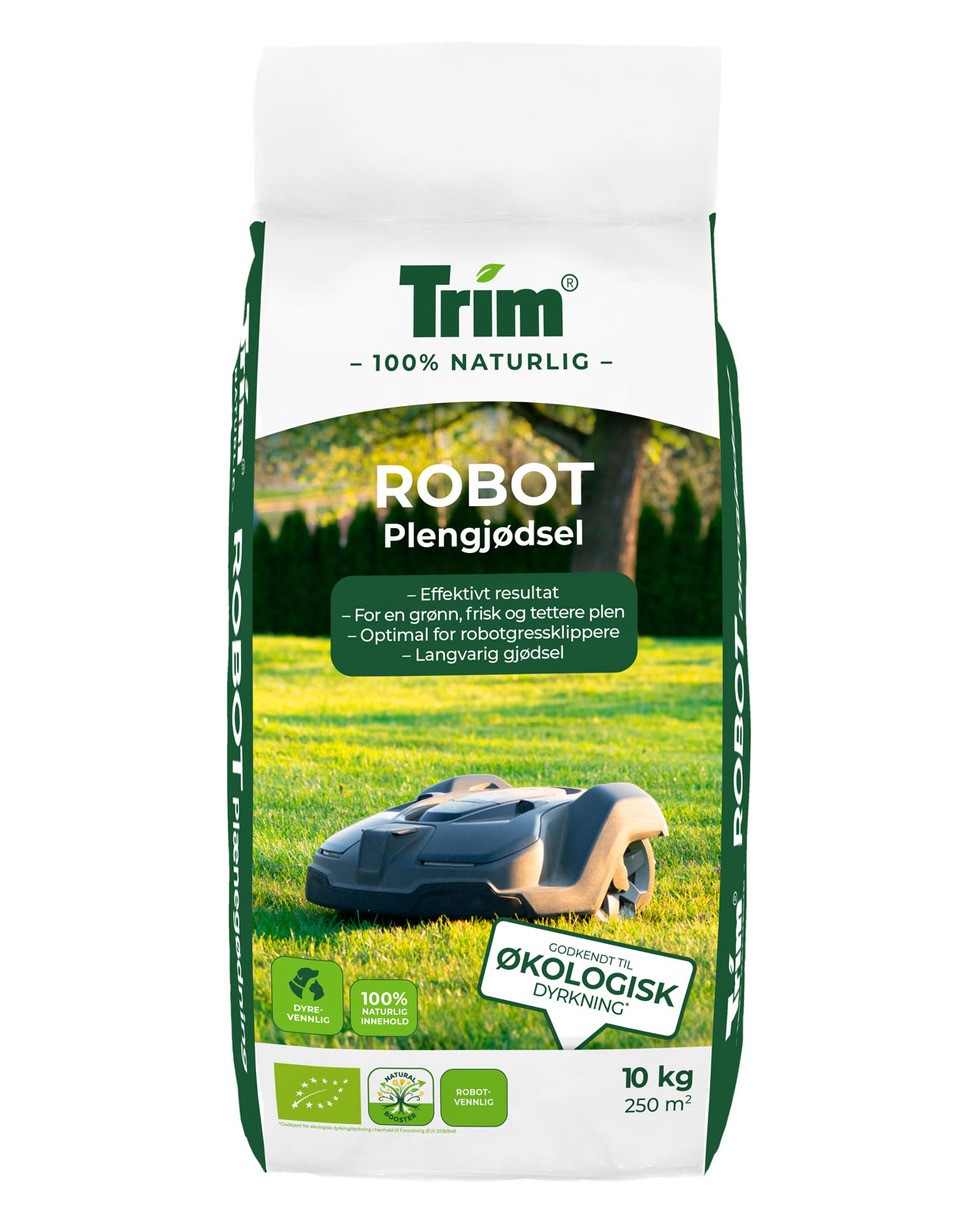 Bilde av Trim robot plengjødsel 10 kg Førsteklasses gjødsel av høy kvalitet for en tett og grønn gressplen.