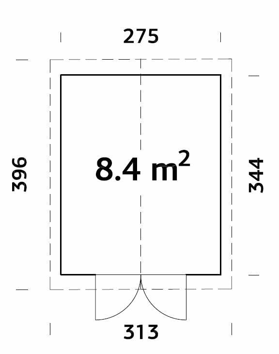 Palmako Martin 8,4 m2 redskapsbod