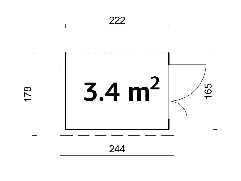 Produkt miniatyrebild PalmakoMia redskapsbod 3,6 m2