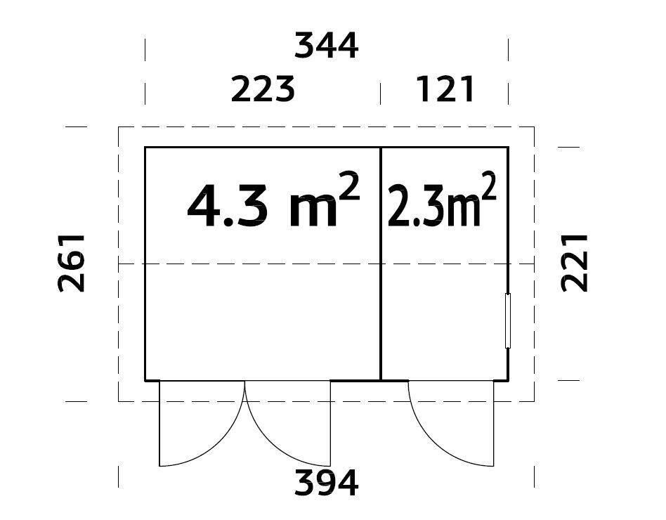 Produkt miniatyrebild Palmako - Olaf 6,6 redskapsbod