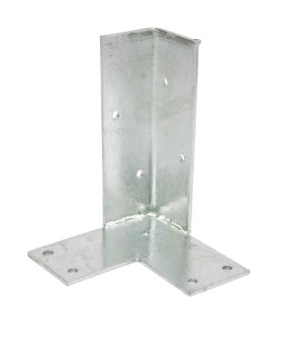 Palmako stolpefot med plate for hjørne galvanisert