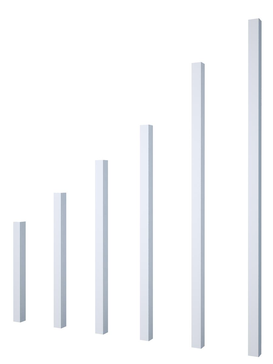 Palmako stolpe 70x70 mm hvitmalt