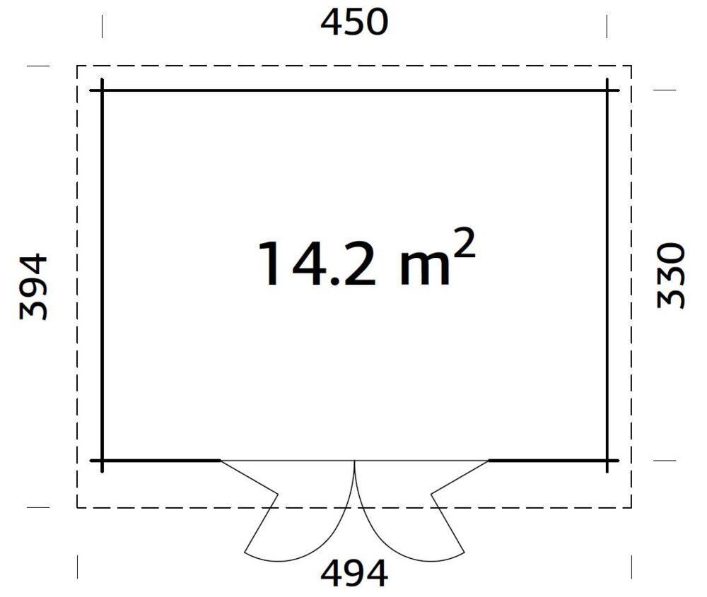Produkt miniatyrebild Palmako - Lea 14,2 hagestue
