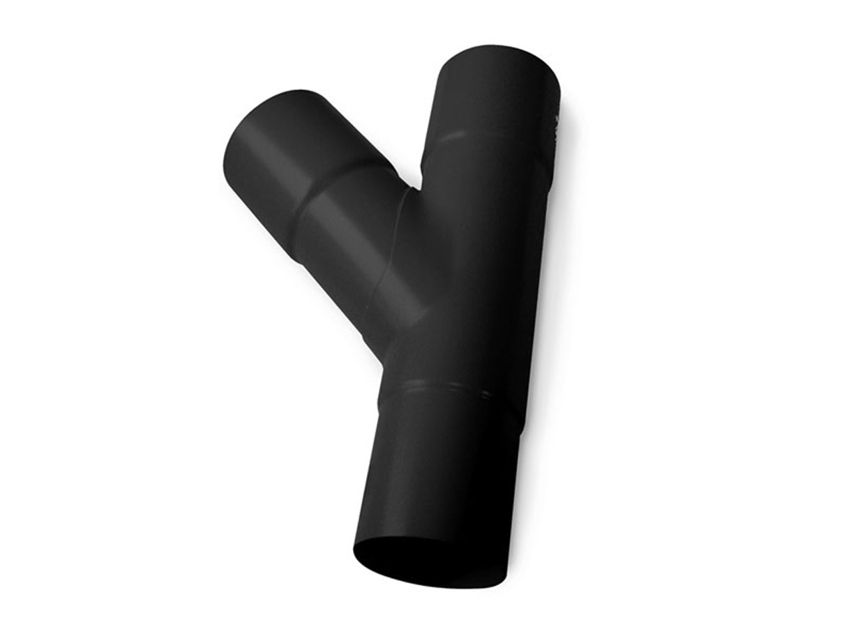 Produkt miniatyrebild Plastmo grenrør sort, for 75mm nedløpsrør