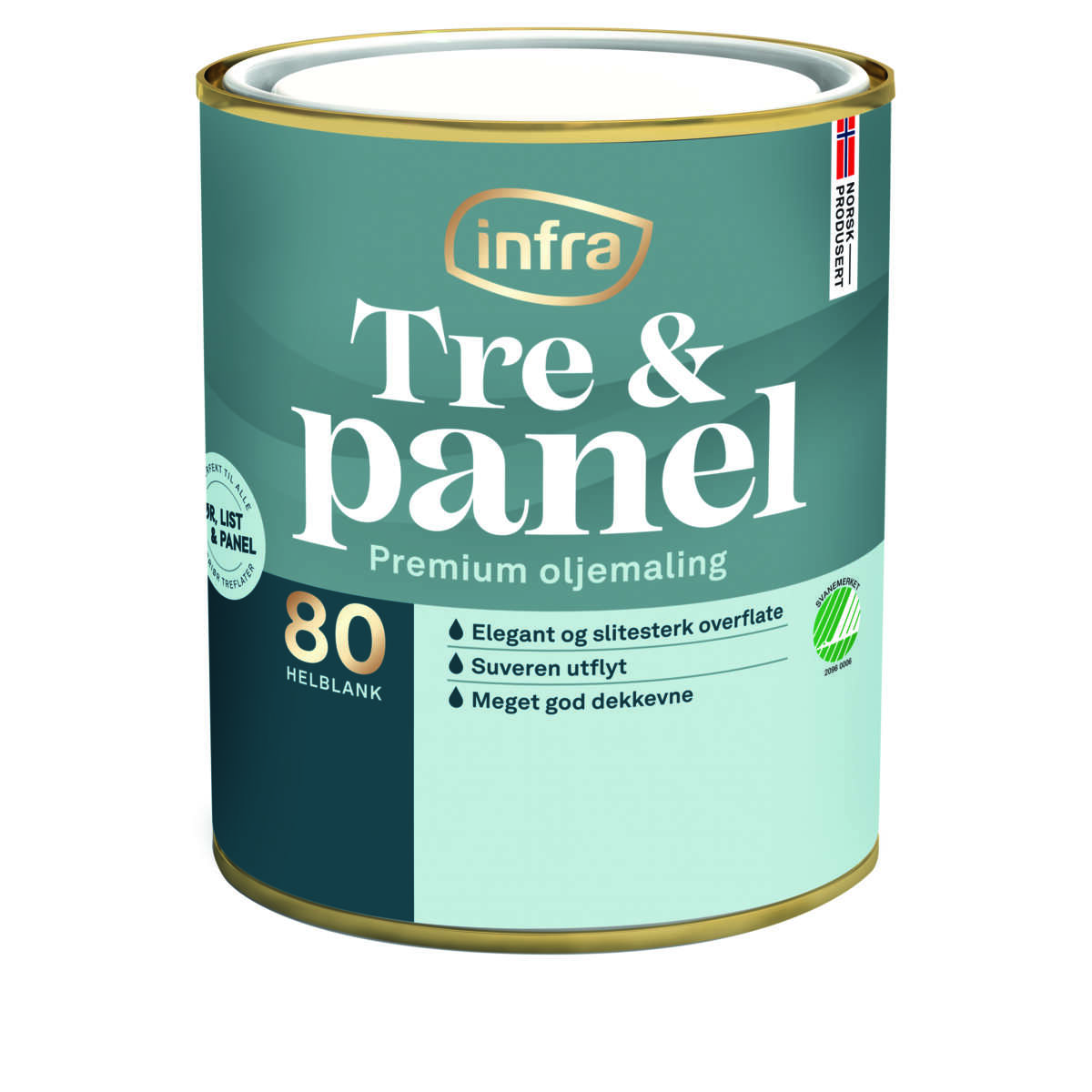 Infra Tre&Panel 80/helblank interiørmaling | Obsbygg.no